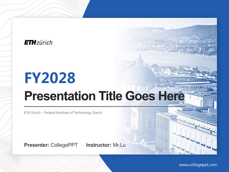 ETH Zurich – Federal Institute of Technology Zurich Academic Presentation/Research Findings Report PPT Template4:3 ratio PPT effect preview image5
