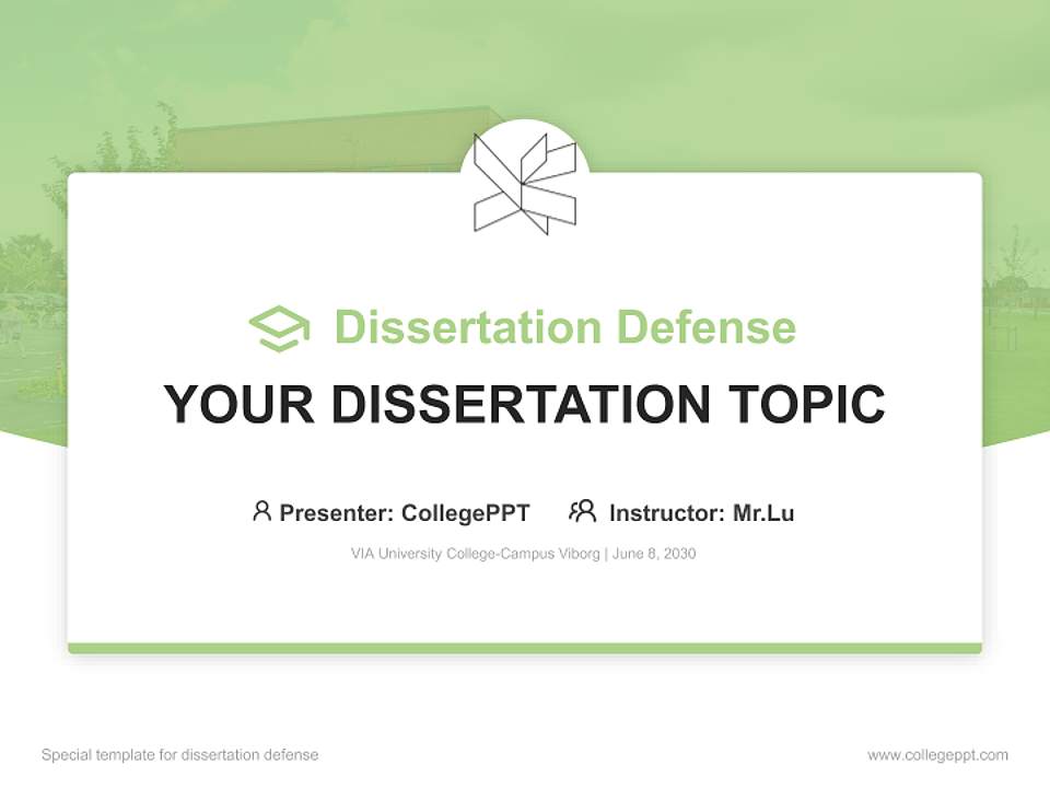 VIA University College-Campus Viborg Graduation Thesis Defense PPT Template4:3 ratio PPT effect preview image7