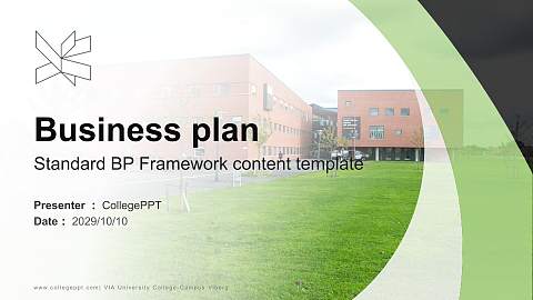 VIA University College-Campus Viborg Competition/Entrepreneurship Contest PPT Template