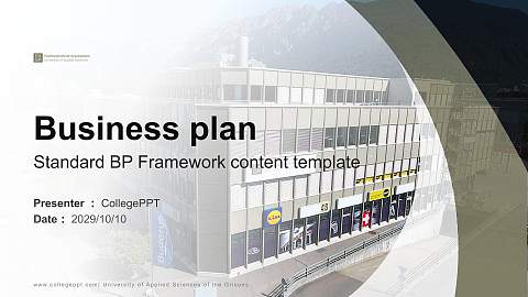 University of Applied Sciences of the Grisons Competition/Entrepreneurship Contest PPT Template