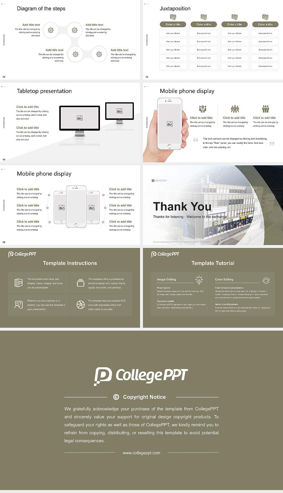 University of Applied Sciences of the Grisons Competition/Entrepreneurship Contest PPT Template16:9 ratio PPT effect preview image9