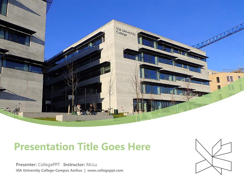 VIA University College-Campus Aarhus Course/Courseware Creation PPT Template4:3 ratio PPT effect preview image5