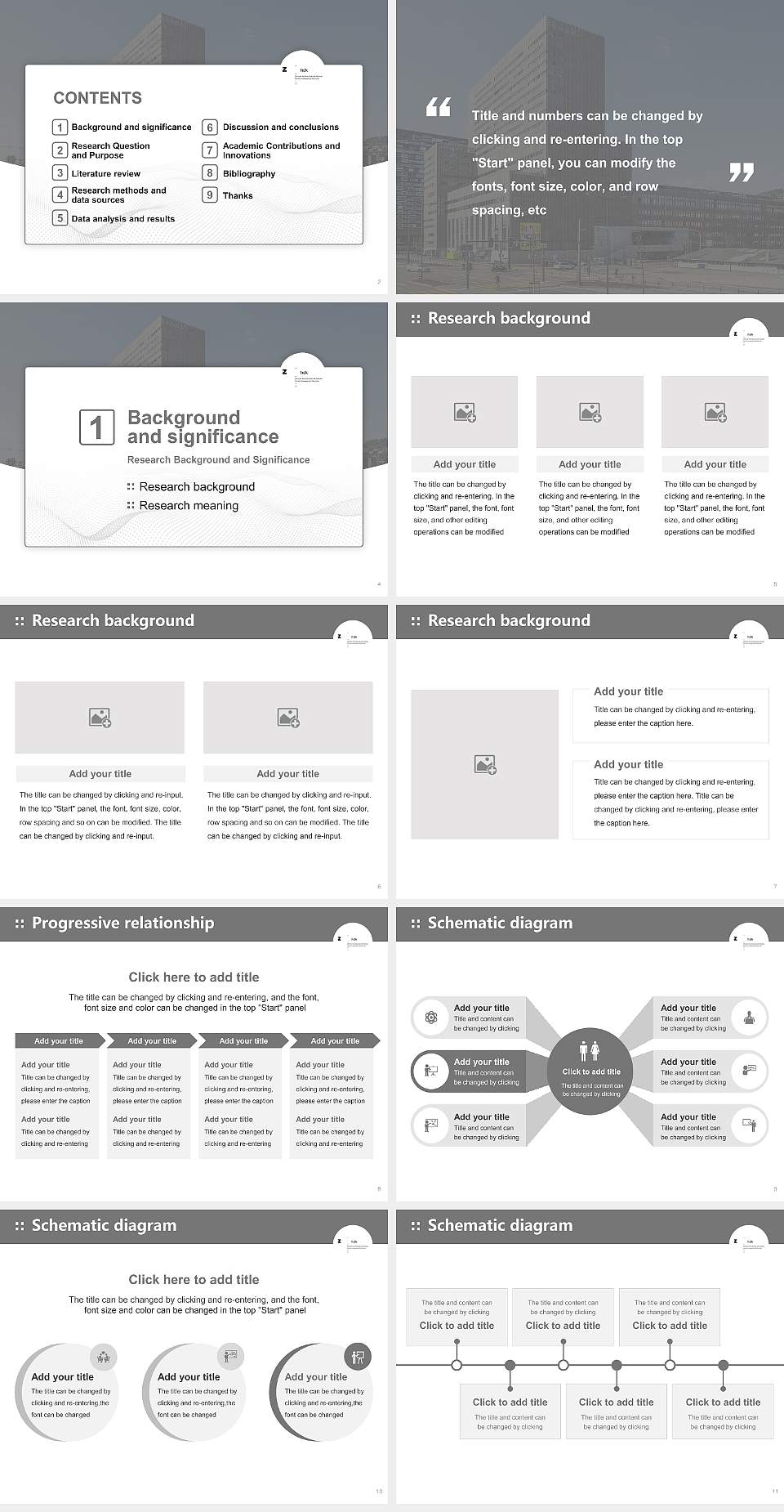 Zurich University of the Arts Graduation Thesis Defense PPT Template4:3 ratio PPT effect preview image2