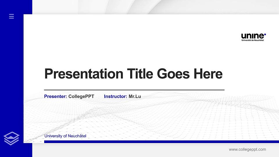 University of Neuchâtel Thesis Proposal/Graduation Defense PPT Template16:9 ratio PPT effect preview image