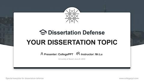 University of Basel Graduation Thesis Defense PPT Template