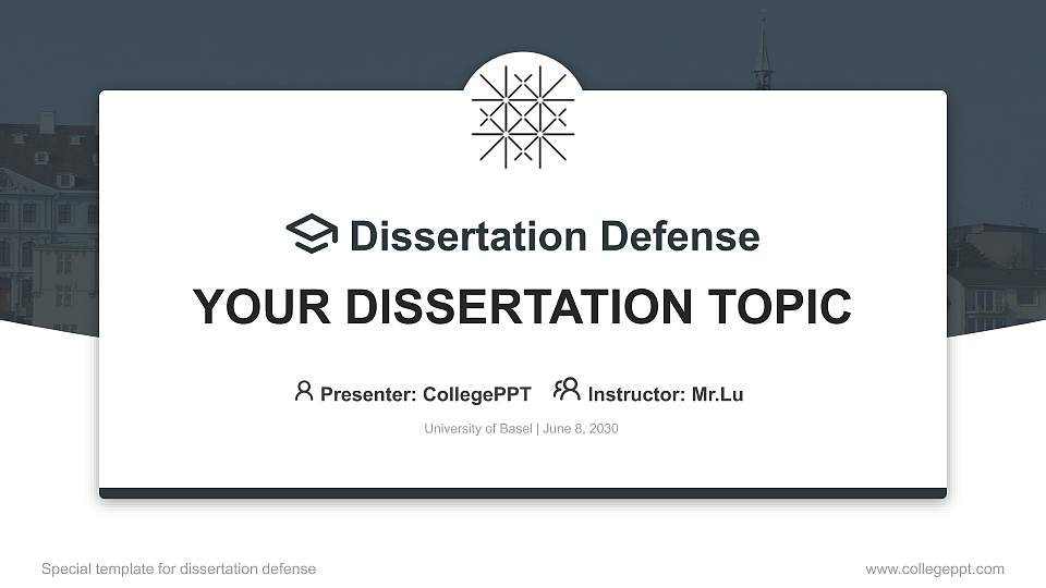 University of Basel Graduation Thesis Defense PPT Template16:9 ratio PPT effect preview image