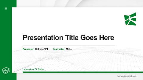 University of St. Gallen Thesis Proposal/Graduation Defense PPT Template