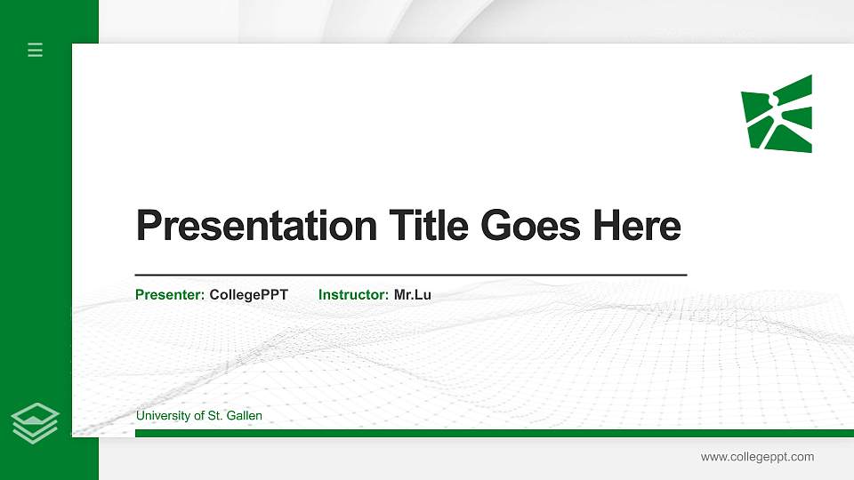 University of St. Gallen Thesis Proposal/Graduation Defense PPT Template16:9 ratio PPT effect preview image1