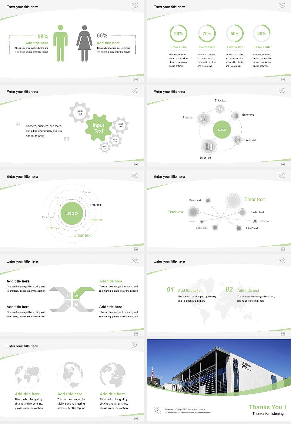 VIA University College-Campus Holstebro Course/Courseware Creation PPT Template16:9 ratio PPT effect preview image4