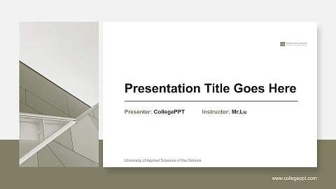 University of Applied Sciences of the Grisons General PPT Template