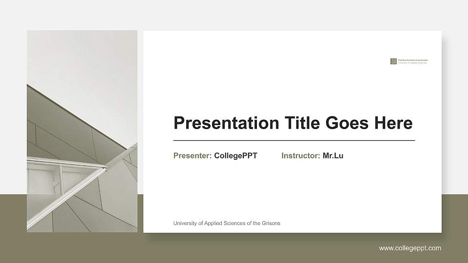 University of Applied Sciences of the Grisons General PPT Template16:9 ratio PPT effect preview image