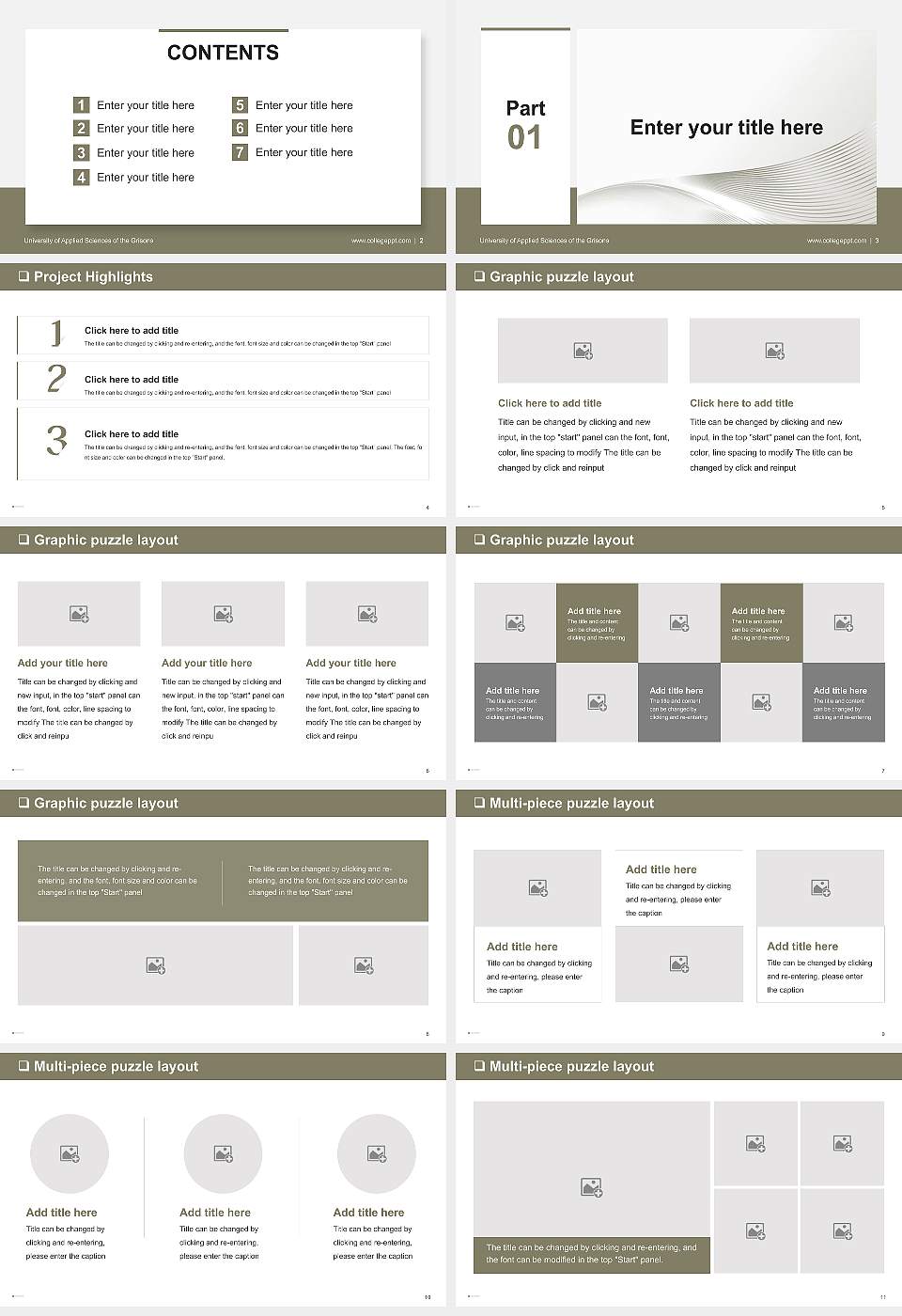 University of Applied Sciences of the Grisons General PPT Template16:9 ratio PPT effect preview image2