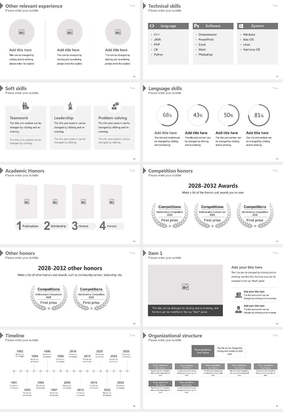 Zurich University of the Arts Resume PPT Template16:9 ratio PPT effect preview image3