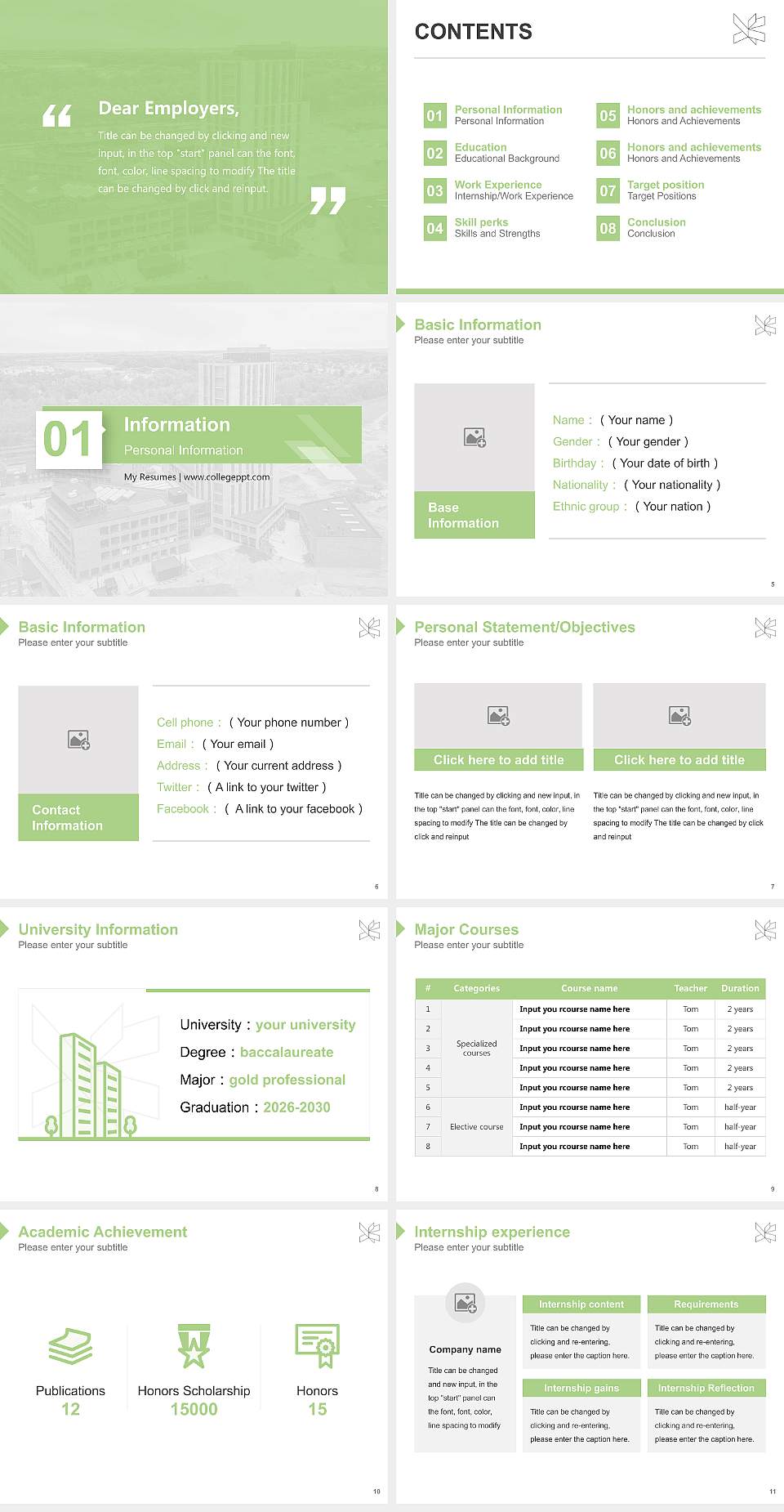 VIA University College-Campus Horsens Resume PPT Template4:3 ratio PPT effect preview image2