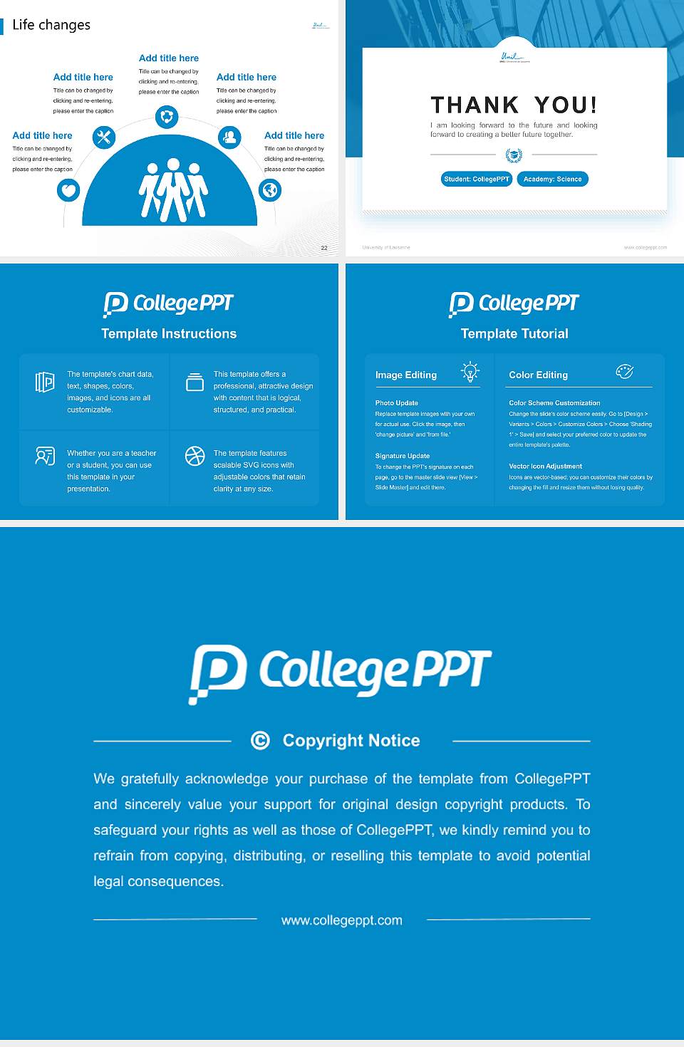University of Lausanne National Scholarship Defense PPT Template4:3 ratio PPT effect preview image4