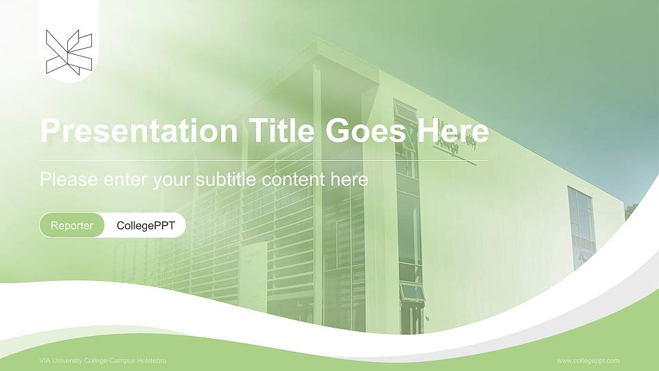 VIA University College-Campus Holstebro Lecture Sharing and Networking Event PPT Template16:9 ratio PPT effect preview image