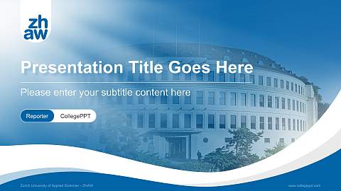 Zurich University of Applied Sciences – ZHAW Lecture Sharing and Networking Event PPT Template