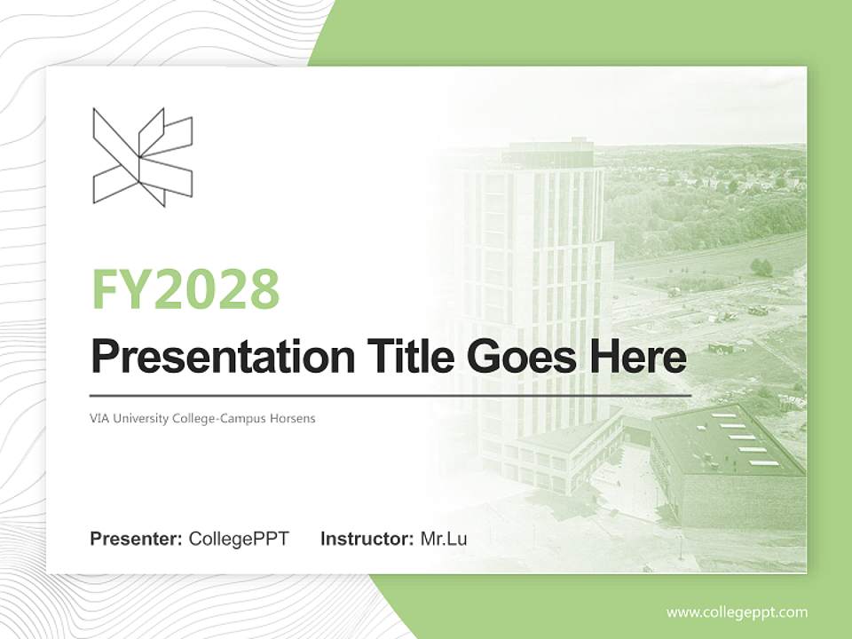 VIA University College-Campus Horsens Academic Presentation/Research Findings Report PPT Template4:3 ratio PPT effect preview image5