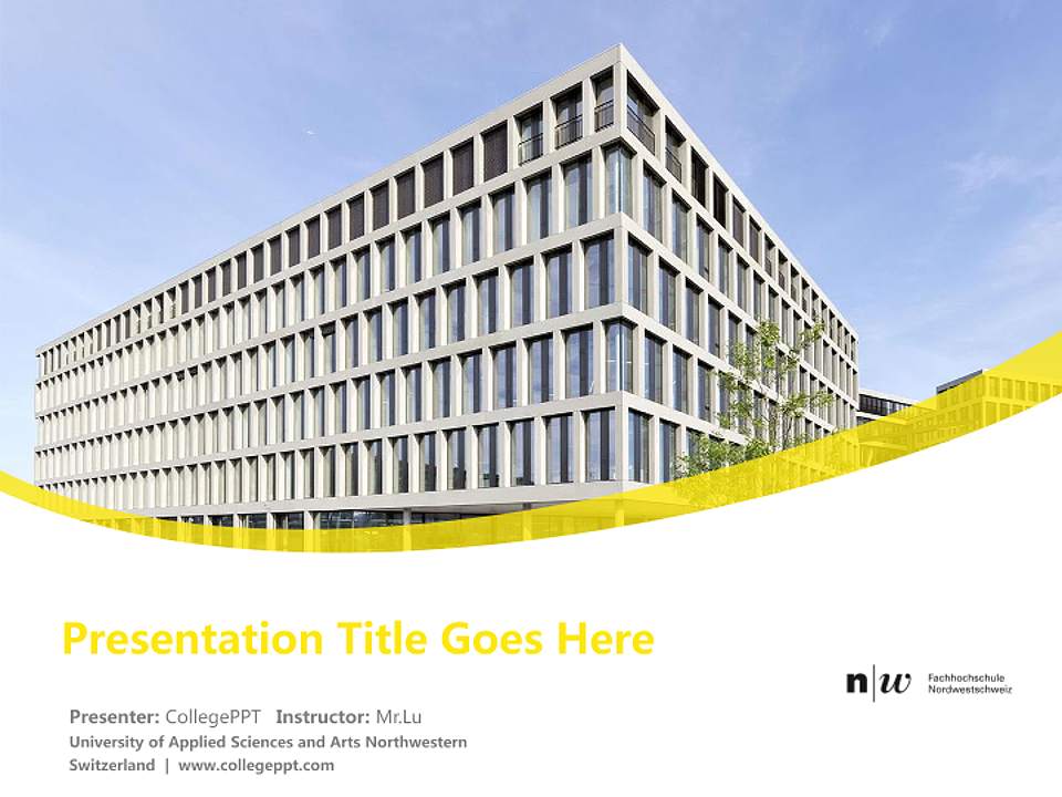 University of Applied Sciences and Arts Northwestern Switzerland Course/Courseware Creation PPT Template4:3 ratio PPT effect preview image5