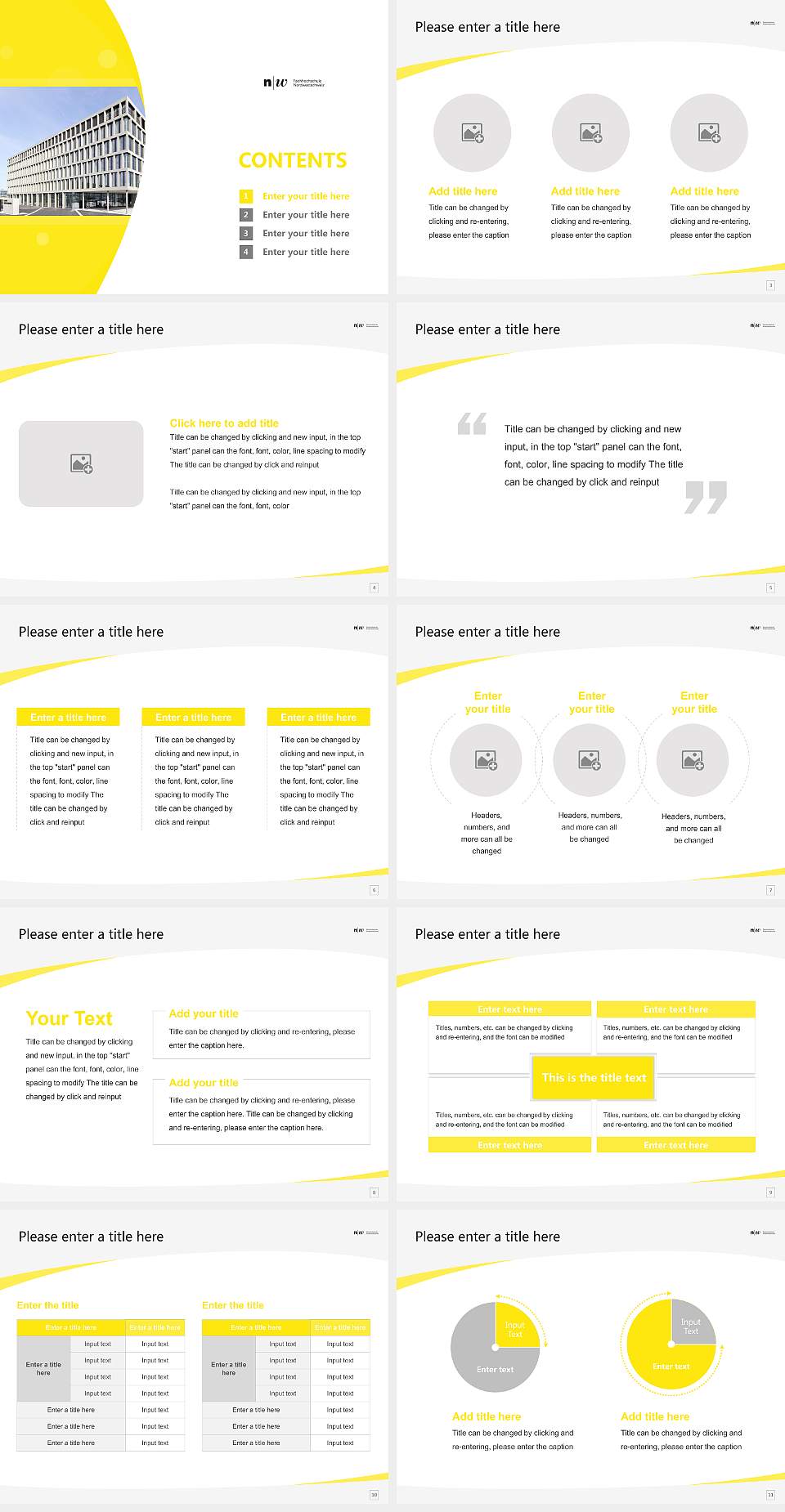 University of Applied Sciences and Arts Northwestern Switzerland Course/Courseware Creation PPT Template4:3 ratio PPT effect preview image2