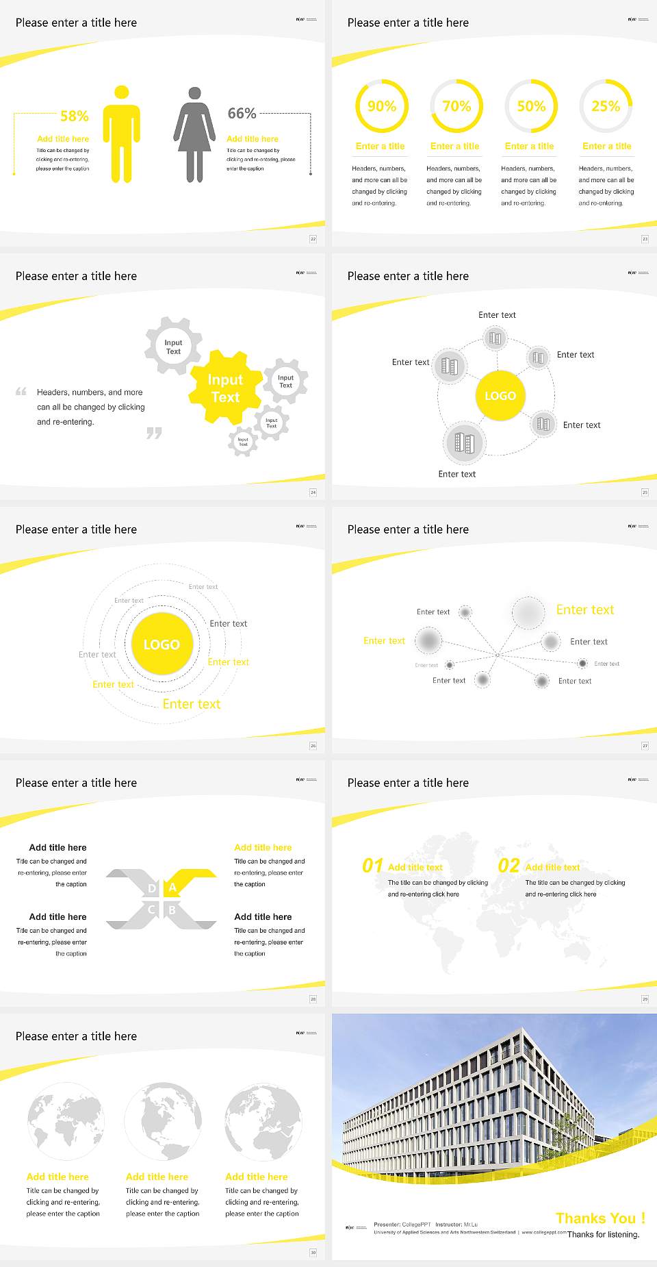 University of Applied Sciences and Arts Northwestern Switzerland Course/Courseware Creation PPT Template4:3 ratio PPT effect preview image4