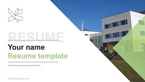VIA University College-Campus Randers Resume PPT Template