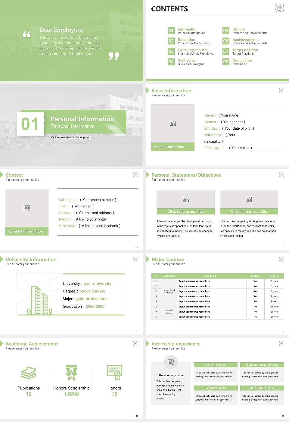 VIA University College-Campus Randers Resume PPT Template16:9 ratio PPT effect preview image2