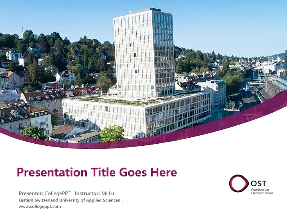 Eastern Switzerland University of Applied Sciences Course/Courseware Creation PPT Template4:3 ratio PPT effect preview image5