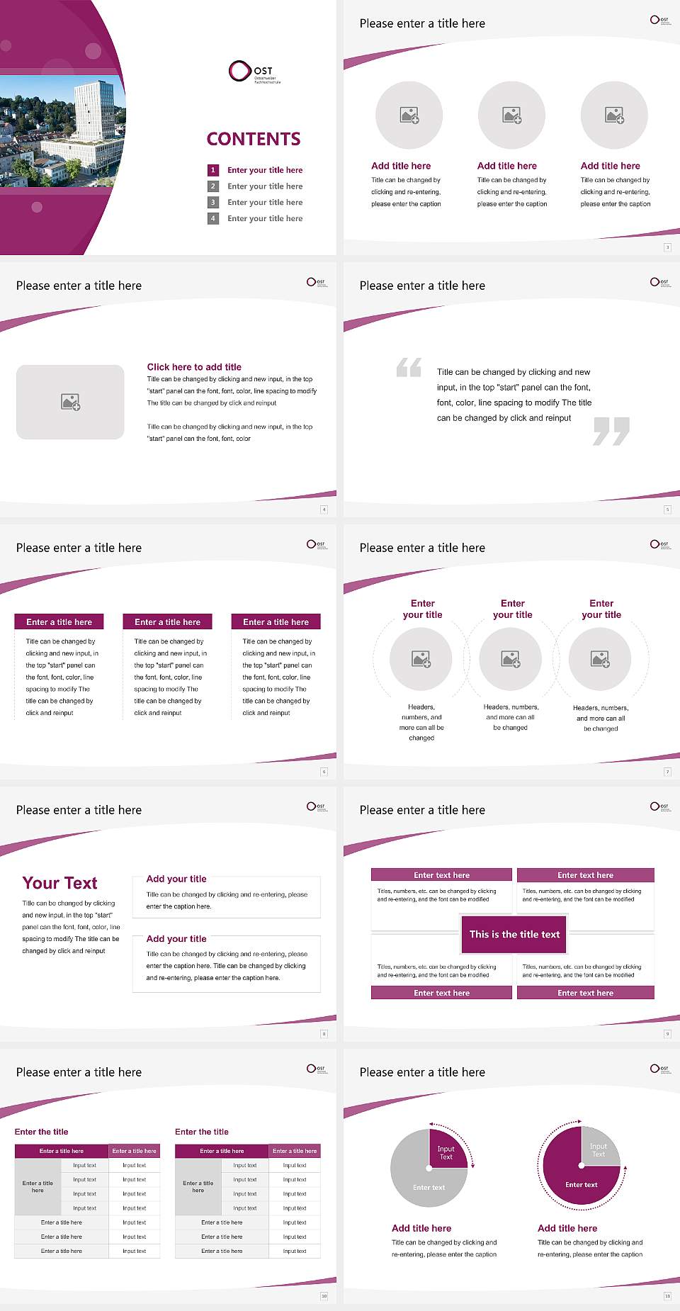 Eastern Switzerland University of Applied Sciences Course/Courseware Creation PPT Template4:3 ratio PPT effect preview image2