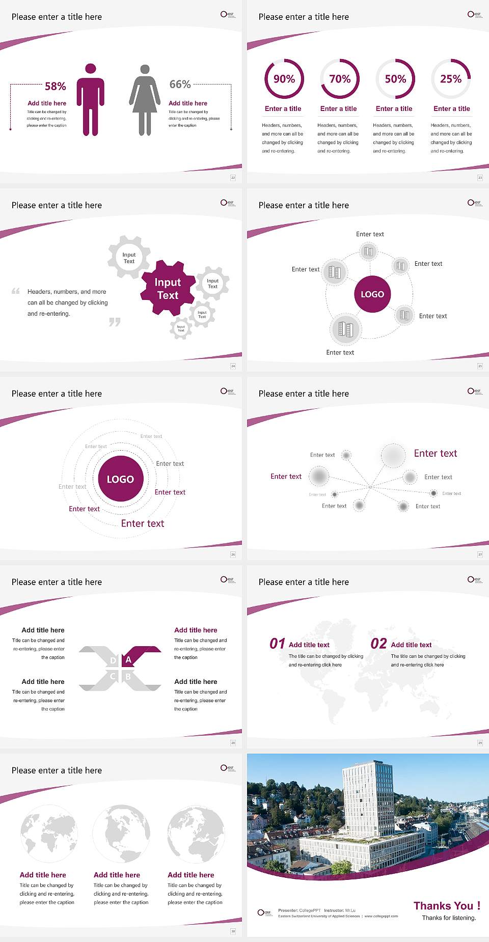 Eastern Switzerland University of Applied Sciences Course/Courseware Creation PPT Template4:3 ratio PPT effect preview image4