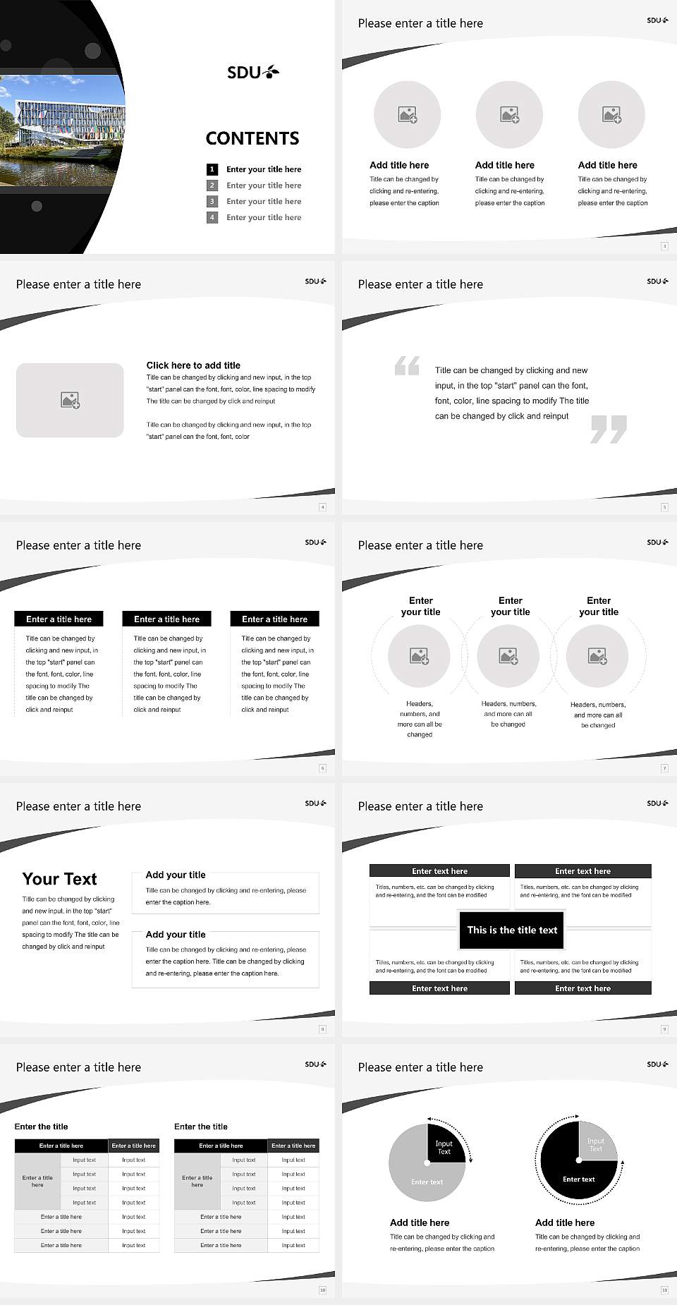 University of Southern Denmark（campus Kolding） Course/Courseware Creation PPT Template4:3 ratio PPT effect preview image2