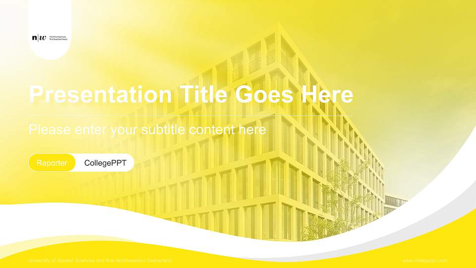 University of Applied Sciences and Arts Northwestern Switzerland Lecture Sharing and Networking Event PPT Template16:9 ratio PPT effect preview image1