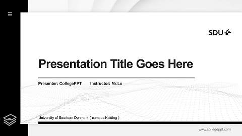University of Southern Denmark（campus Kolding） Thesis Proposal/Graduation Defense PPT Template