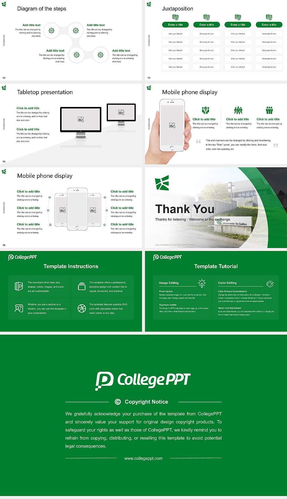 University of St. Gallen Competition/Entrepreneurship Contest PPT Template16:9 ratio PPT effect preview image9