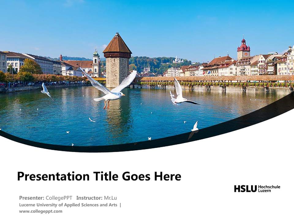 Lucerne University of Applied Sciences and Arts Course/Courseware Creation PPT Template4:3 ratio PPT effect preview image5