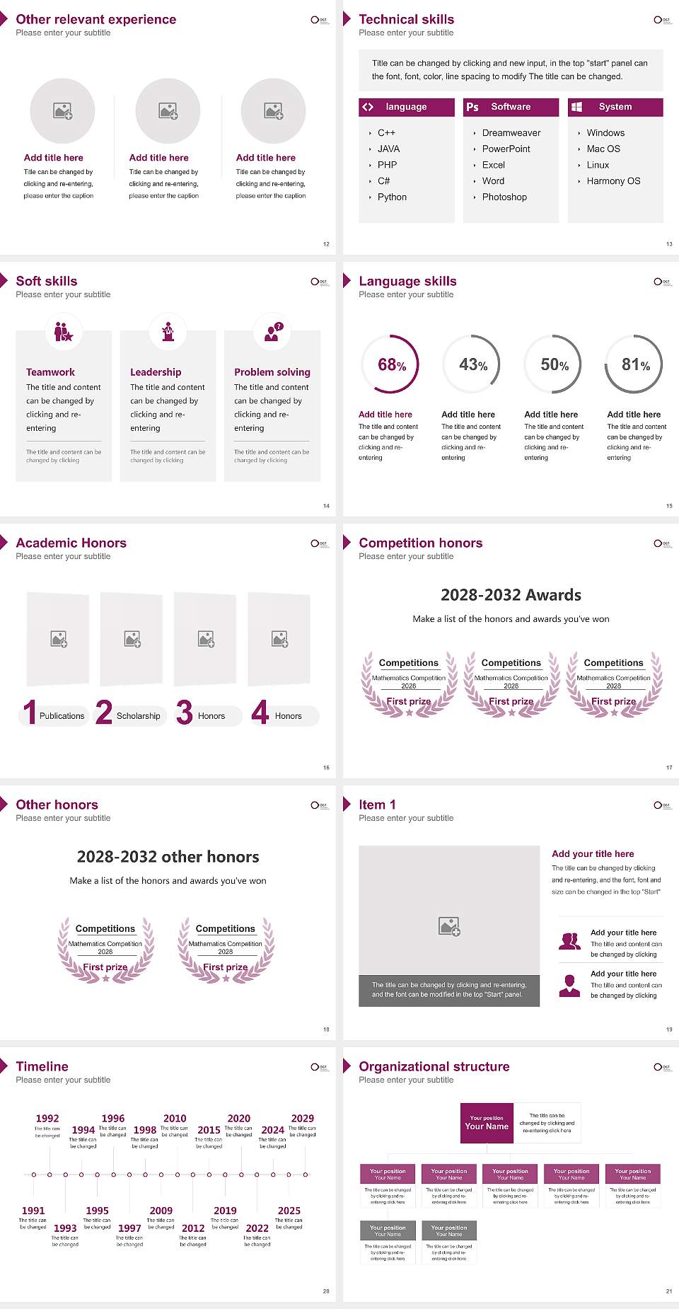 Eastern Switzerland University of Applied Sciences Resume PPT Template4:3 ratio PPT effect preview image3