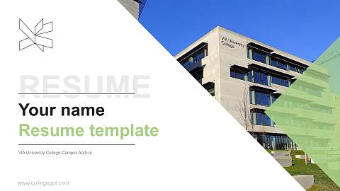 VIA University College-Campus Aarhus Resume PPT Template