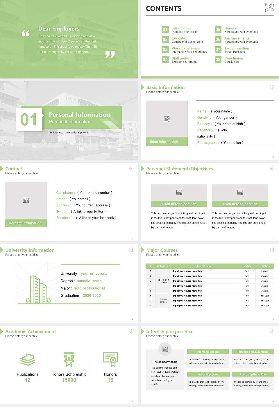VIA University College-Campus Aarhus Resume PPT Template16:9 ratio PPT effect preview image2
