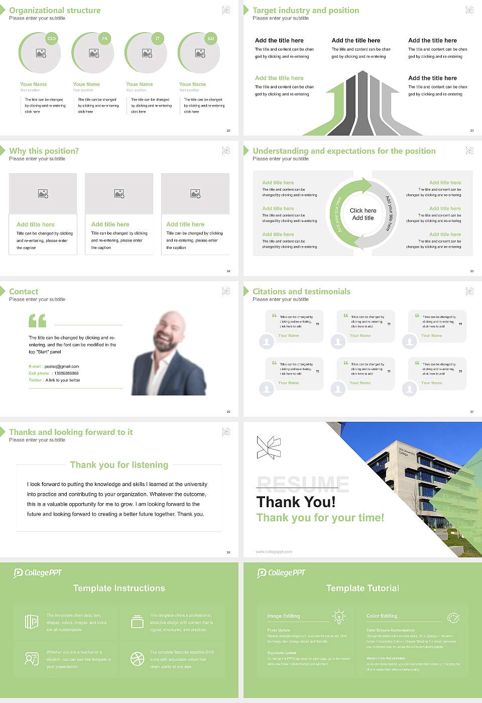 VIA University College-Campus Aarhus Resume PPT Template16:9 ratio PPT effect preview image4