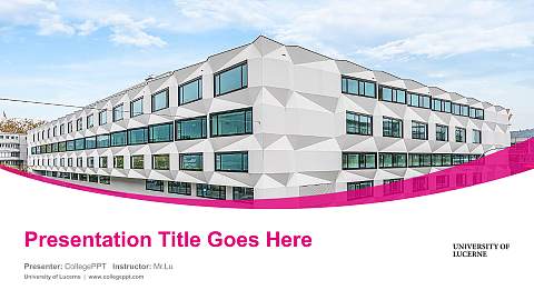 University of Lucerne Course/Courseware Creation PPT Template