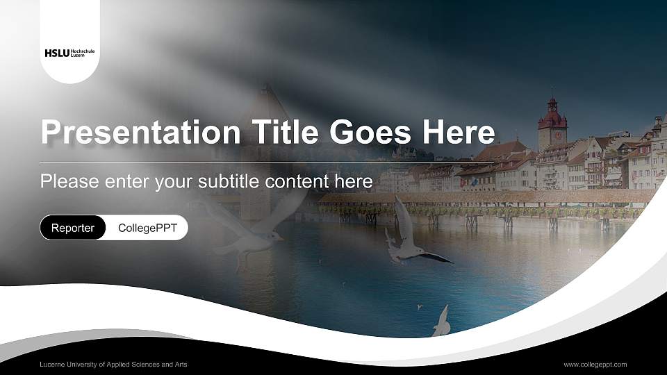 Lucerne University of Applied Sciences and Arts Lecture Sharing and Networking Event PPT Template16:9 ratio PPT effect preview image1