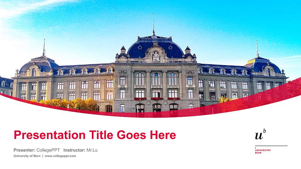 University of Bern Course/Courseware Creation PPT Template16:9 ratio PPT effect preview image
