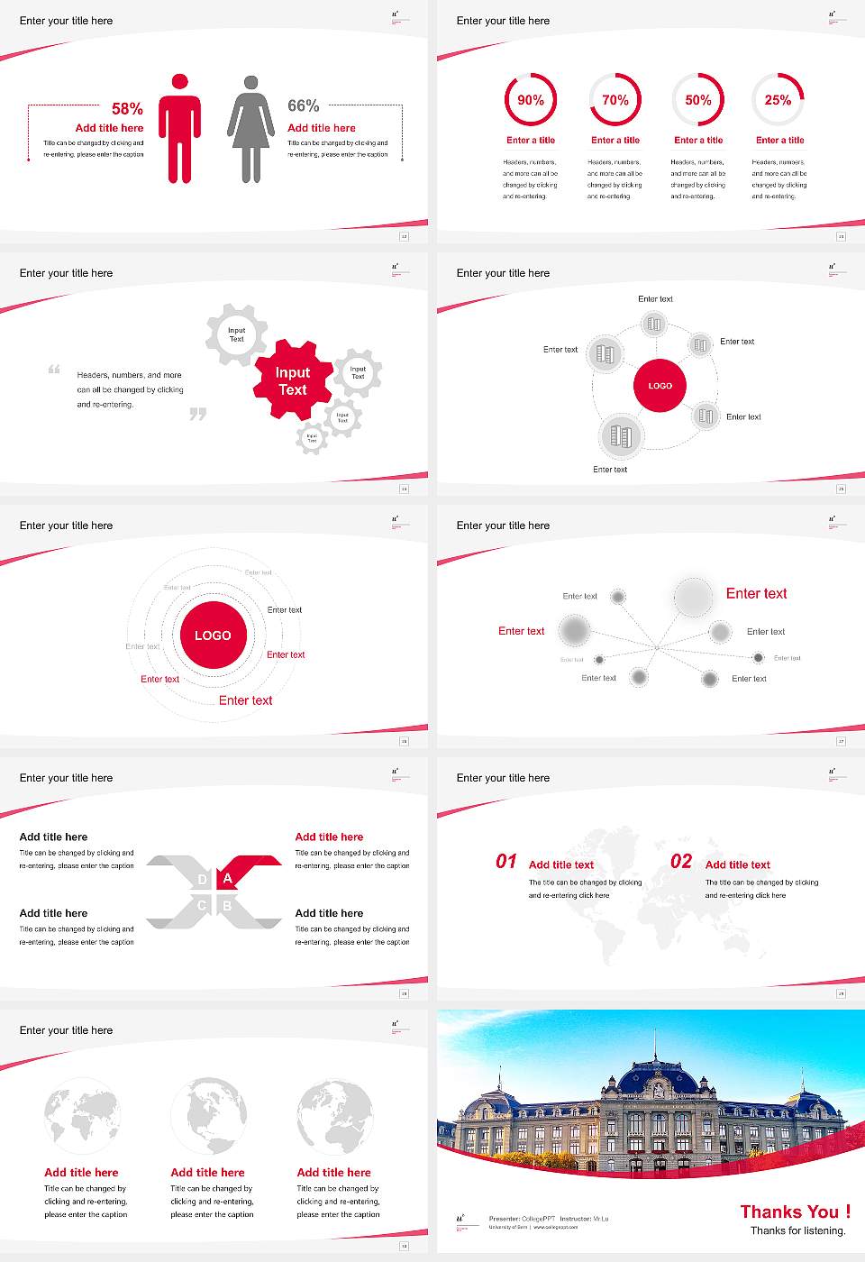 University of Bern Course/Courseware Creation PPT Template16:9 ratio PPT effect preview image4