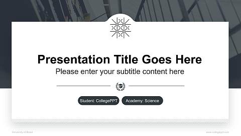 University of Basel National Scholarship Defense PPT Template
