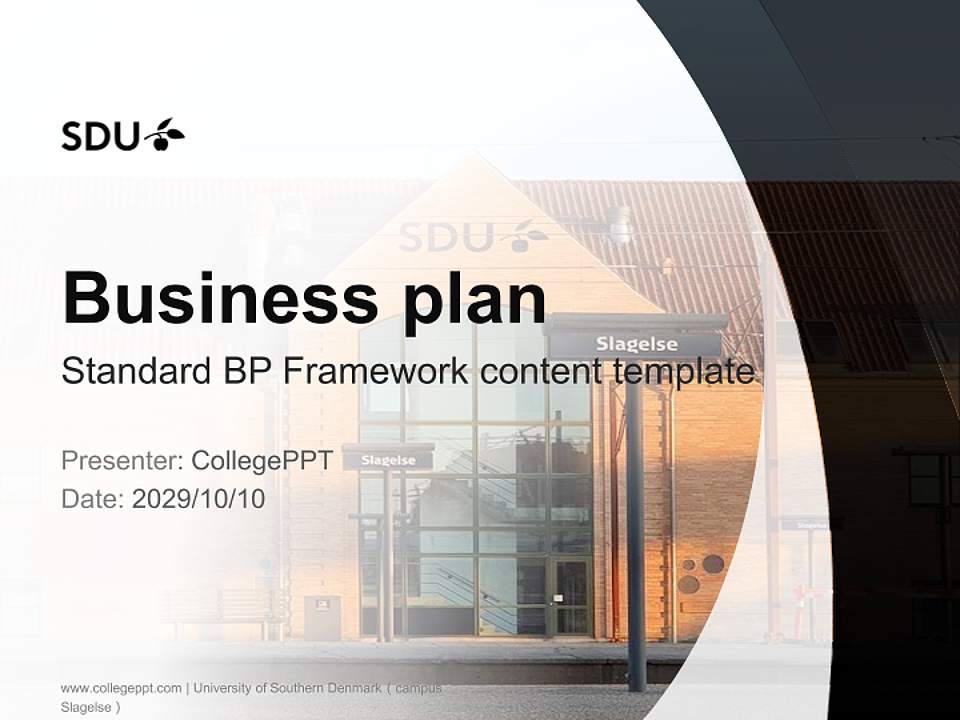 University of Southern Denmark（campus Slagelse） Competition/Entrepreneurship Contest PPT Template4:3 ratio PPT effect preview image9