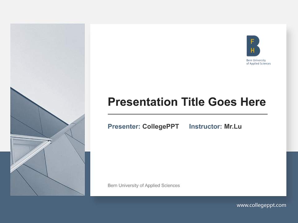 Bern University of Applied Sciences General PPT Template4:3 ratio PPT effect preview image6