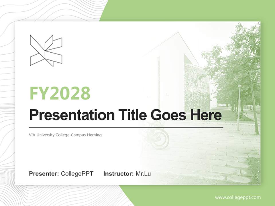 VIA University College-Campus Herning Academic Presentation/Research Findings Report PPT Template4:3 ratio PPT effect preview image5