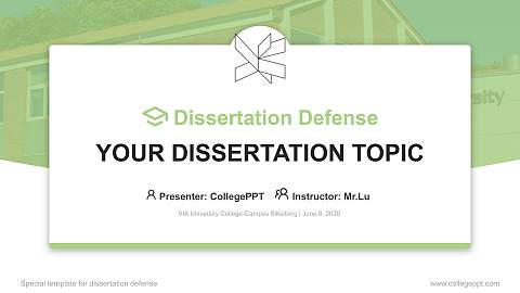 VIA University College-Campus Silkeborg Graduation Thesis Defense PPT Template