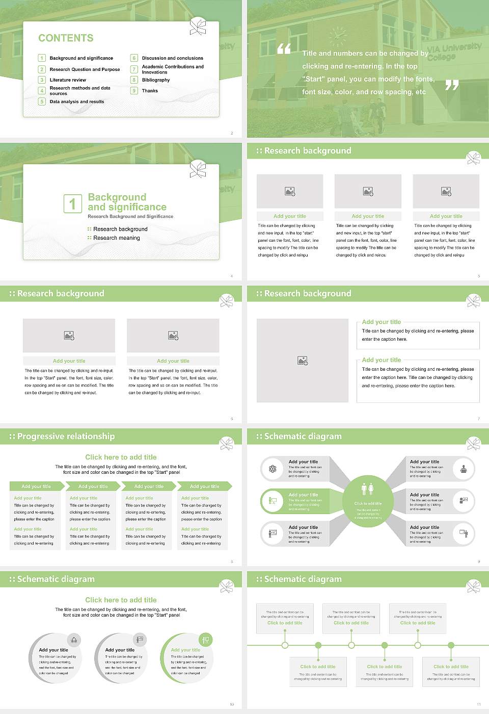 VIA University College-Campus Silkeborg Graduation Thesis Defense PPT Template16:9 ratio PPT effect preview image2