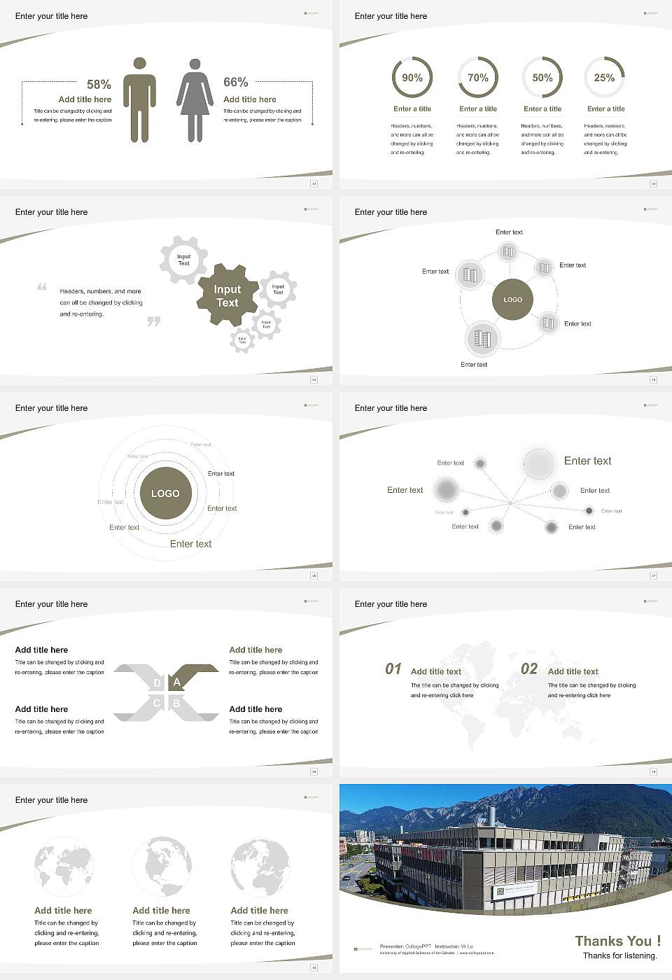 University of Applied Sciences of the Grisons Course/Courseware Creation PPT Template16:9 ratio PPT effect preview image4